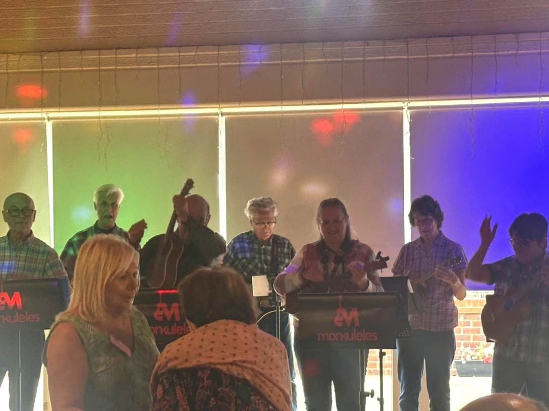 Live music at a community social event.