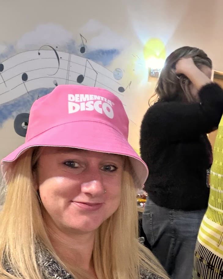 Nicola Cook at a dementia-friendly social event.
